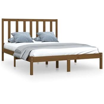 Rám postele medovo hnedý masívna borovica 140 × 190 cm, 3105143