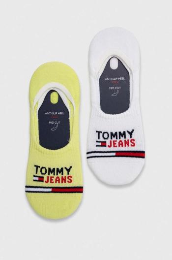 Ponožky Tommy Jeans zelená farba