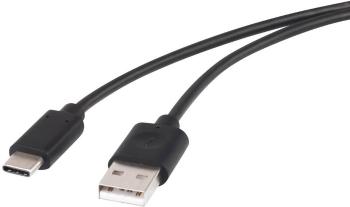 Renkforce #####USB-Kabel USB 2.0 #####USB-A Stecker, #####USB-C™ Stecker 1.00 m čierna pozlátené kontakty
