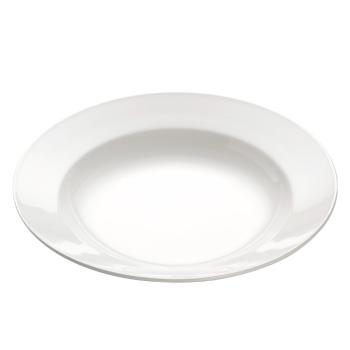 Biely porcelánový tanier na cestoviny Maxwell & Williams Basic Bistro, ø 28 cm