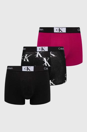 Boxerky Calvin Klein Underwear 3-pak pánske,čierna farba,000NB3528E