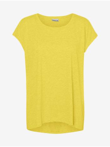 Žlté predĺžené basic tričko Noisy May Mathilde