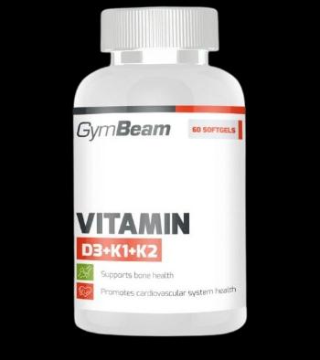GymBeam Vitamin D3+K1+K2 bez príchute, 120 kapsúl
