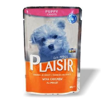 Plaisir Dog kapsička puppy pre šteniatka s kuracím 22 × 100 g (8595657300136)