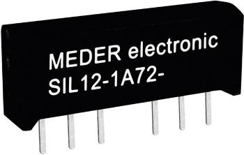 StandexMeder Electronics SIL12-1A72-71D relé s jazyčkovým kontaktom 1 spínací 12 V/DC 0.5 A 10 W SIL-4