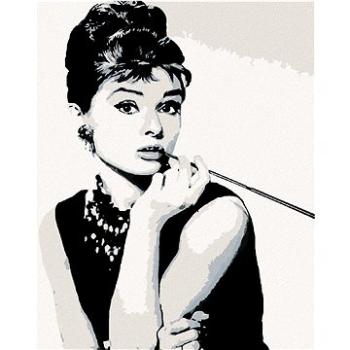 Maľovanie podľa čísel – Audrey Hepburn čiernobiela (HRAmal00697nad)
