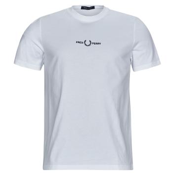 Fred Perry  EMBROIDERED T-SHIRT  Tričká s krátkym rukávom Biela