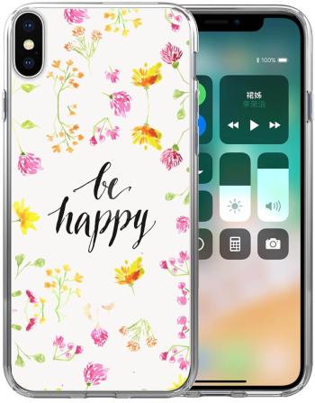 MY ART Ochranný kryt Apple iPhone XS Max BE HAPPY (019)