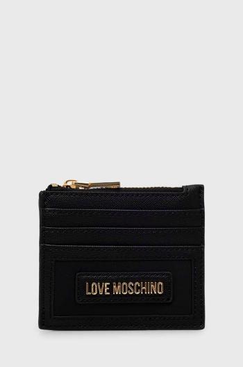 Puzdro na karty Love Moschino čierna farba