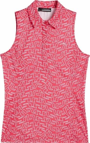 J.Lindeberg Dena Print Sleeveless Golf Top Azalea Outline Bridge Swirl S