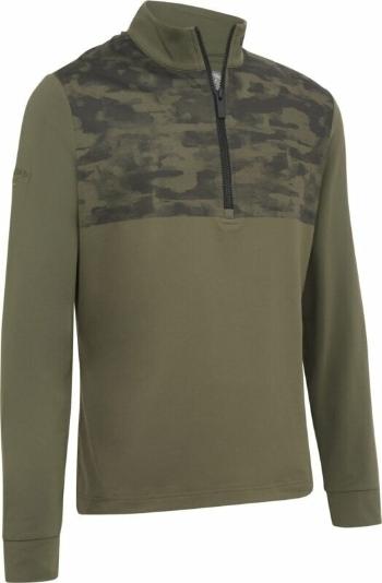 Callaway Mens 1/4 Zip Digital Camo Print Pullover Black Lichen XL