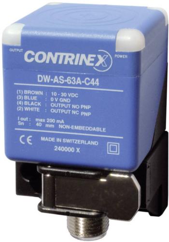 Contrinex indukčný senzor priblíženia 40 x 40 mm nezarovnaná PNP DW-AS-61A-C44