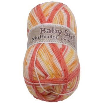 Baby soft multicolor 100 g – 612 biela, žltá, oranžová, ružová (6865)