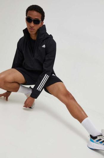 Bunda adidas pánska, čierna farba, prechodná, H65773