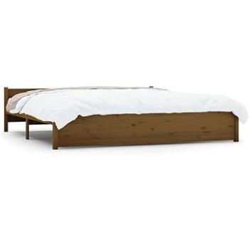 Rám postele medovo hnedý masívne drevo 180 × 200 cm Super King, 815062