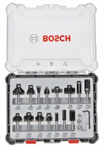 Sada fréz, stopka 6 mm, 15 kusov Bosch Accessories 2607017471
