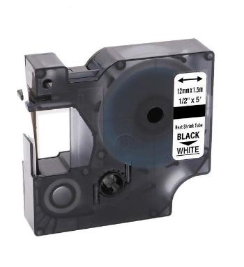 Kompatibilná páska s Dymo 18055, S0718300, Rhino, 12mm x 2,5m čierna tlač / biely podklad