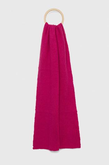 Vlnený šál Answear Lab ružová farba, jednofarebný