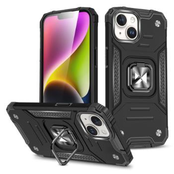 MG Ring Armor kryt na iPhone 15 Plus, čierny