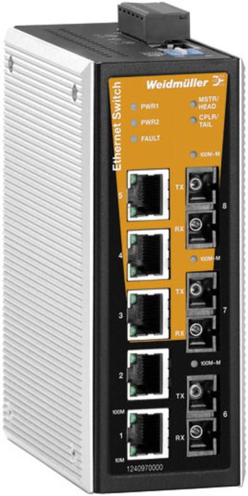 Weidmüller IE-SW-VL08MT-5TX-1SC-2SCS priemyselný ethernetový switch  10 / 100 MBit/s