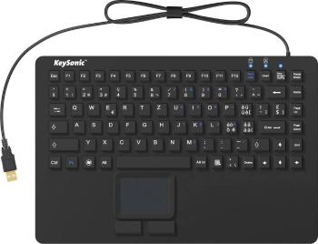 Keysonic KSK-5230IN (CH) USB klávesnica švajčiarska, QWERTZ, Windows® čierna silikónová membrána, vodotesné (IPX7), inte