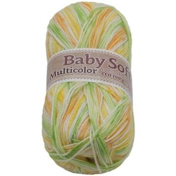 Baby soft multicolor 100 g – 608 biela, žltá, oranžová, zelená (6862)