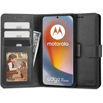 Tech-Protect Wallet knižkové puzdro na Motorola Edge 50 Fusion 5G, čierne