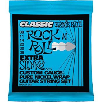 Ernie Ball Extra Slinky Classic Rock n Roll Pure Nickel Wrap Electric Guitar Strings