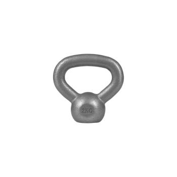 Gorilla Sports Kettlebell činka, liatina, sivá 2 kg