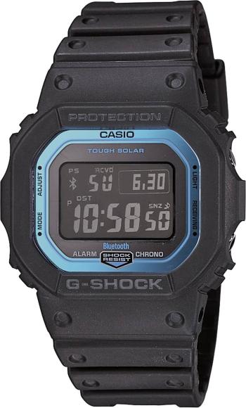 Casio DCF, solárne náramkové hodinky GW-B5600-2ER (d x š x v) 13.4 x 42.8 x 48.9 mm čierna, modrá Materiál puzdra=Reziná