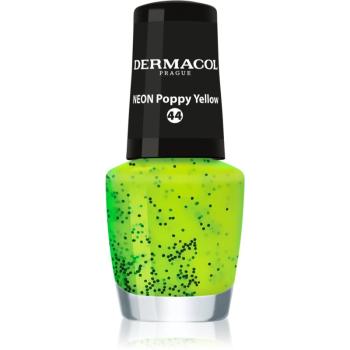 Dermacol Neon neónový lak na nechty odtieň 44 Poppy Yellow 5 ml