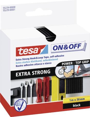 TESA On & Off 55229-00-01 pásik so suchým zipsom lepiaci háčiková a flaušová časť, extra silné (d x š) 1000 mm x 50 mm č