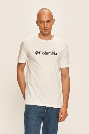 Tričko Columbia pánske, biela farba, s potlačou