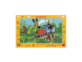 Puzzle DINO Krtko a lokomotíva 15 dielikov