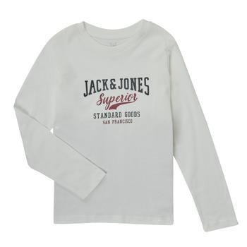 Jack & Jones  Tričká s dlhým rukávom JJELOGO TEE LS O-NECK  Biela