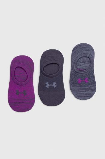 Ponožky Under Armour dámske, fialová farba