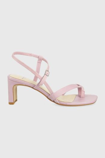 Kožené sandále Vagabond Luisa ružová farba