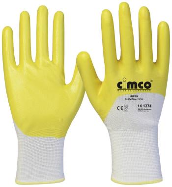 Cimco Nitril gelb/weiß 141274 nitril pracovné rukavice Veľkosť rukavíc: 10, XL EN 388  1 pár