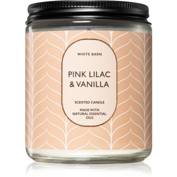 Bath & Body Works Pink Lilac & Vanilla vonná sviečka s esenciálnymi olejmi 198 g