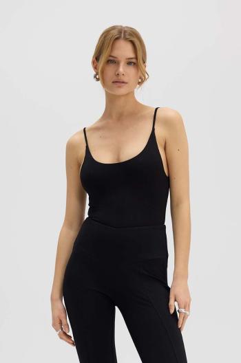 Overal Saint Body THIN STRIPES PLAYSUIT BLACK čierna farba, s okrúhlym výstrihom, SB.525