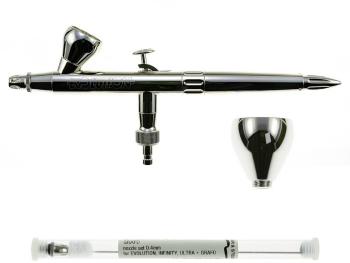 Harder & Steenbeck Evolution Silverline Two in One douple action pištole Airrbrush Ø trysky 0,2 + 0,4 mm
