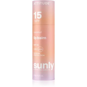 Attitude Sunly Lip Balm ochranný balzam na pery SPF 15 Coconut 8,5 g