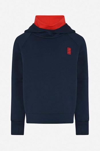 Detská mikina Lego tmavomodrá farba, s kapucňou, s potlačou, Bluza Lego Wear Lwsaipal 609 Hoodie 11010566 590