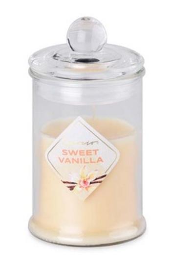 Emocio Sklo 60x112 mm se skleněným víčkem Sweet Vanilla vonná svíčka