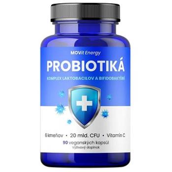 MOVit Probiotiká, komplex laktobacilov a bifidobakterií, 90 veganských cps. (8594202100368) + ZDARMA Šatka Movit Energy