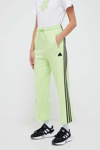 Tepláky adidas zelená farba, s nášivkou