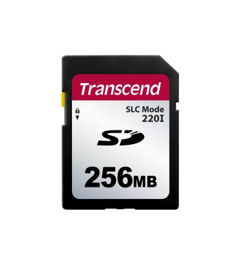 Transcend 256MB SD220I MLC priemyselná pamäťová karta (SLC mode), 22MB/s R, 20MB/s W, čierna