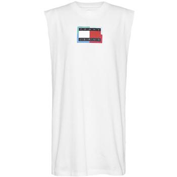 Tommy Jeans  Šaty Logo Flag Tee Dress  Biela