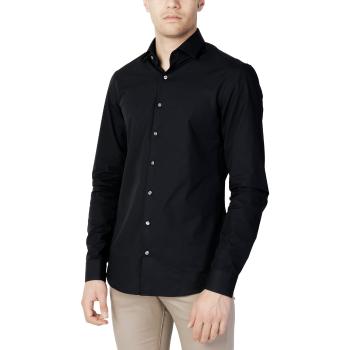 Calvin Klein Jeans  POPLIN STRETCH SLIM SHIRT K10K103025  Košele s dlhým rukávom Čierna