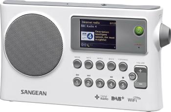 Sangean WFR-28C internetové prenosné rádio DAB+, FM AUX, internetové rádio, USB  DLNA biela